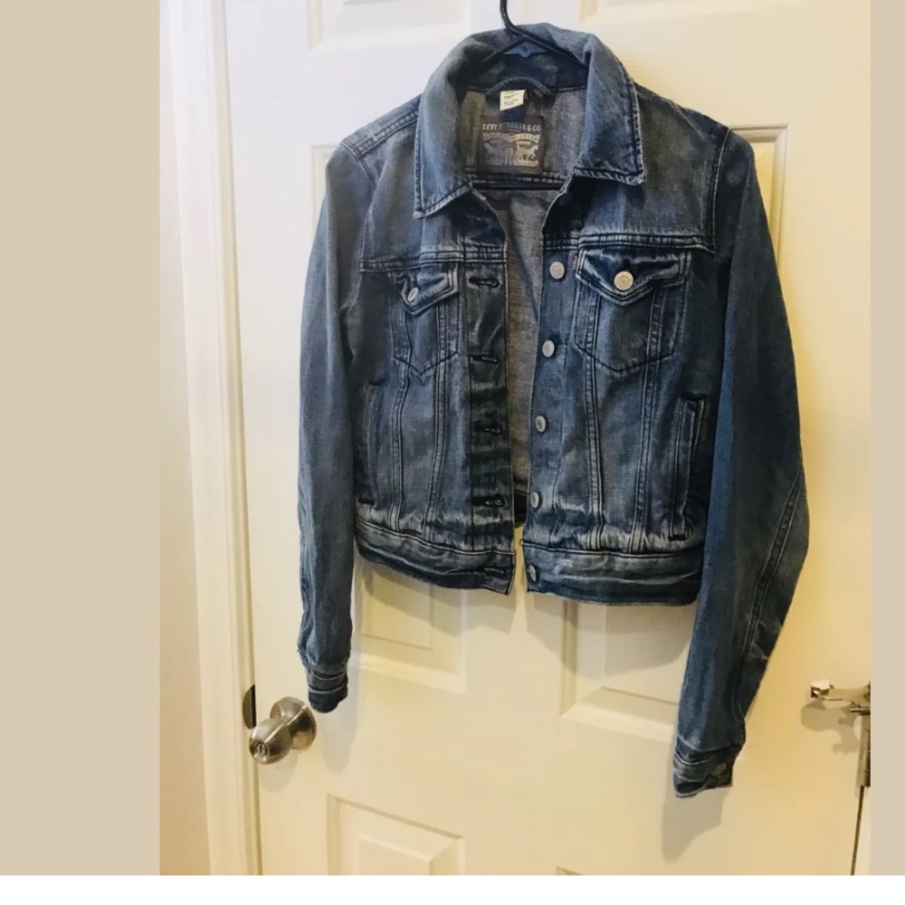Womens Levi’s Jean Denim Jacket Medium Wash Size S